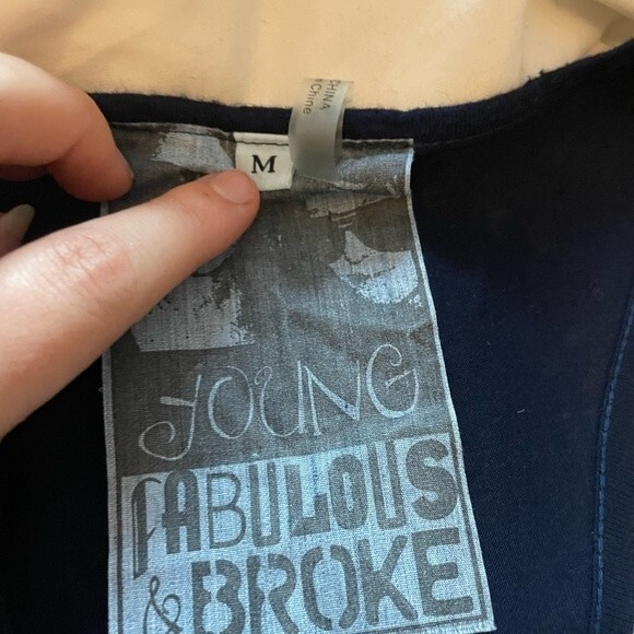 YOUNG FABULOUS & BROKE top womens Cleo Drape Ombre Tank medium - Picture 6 of 6